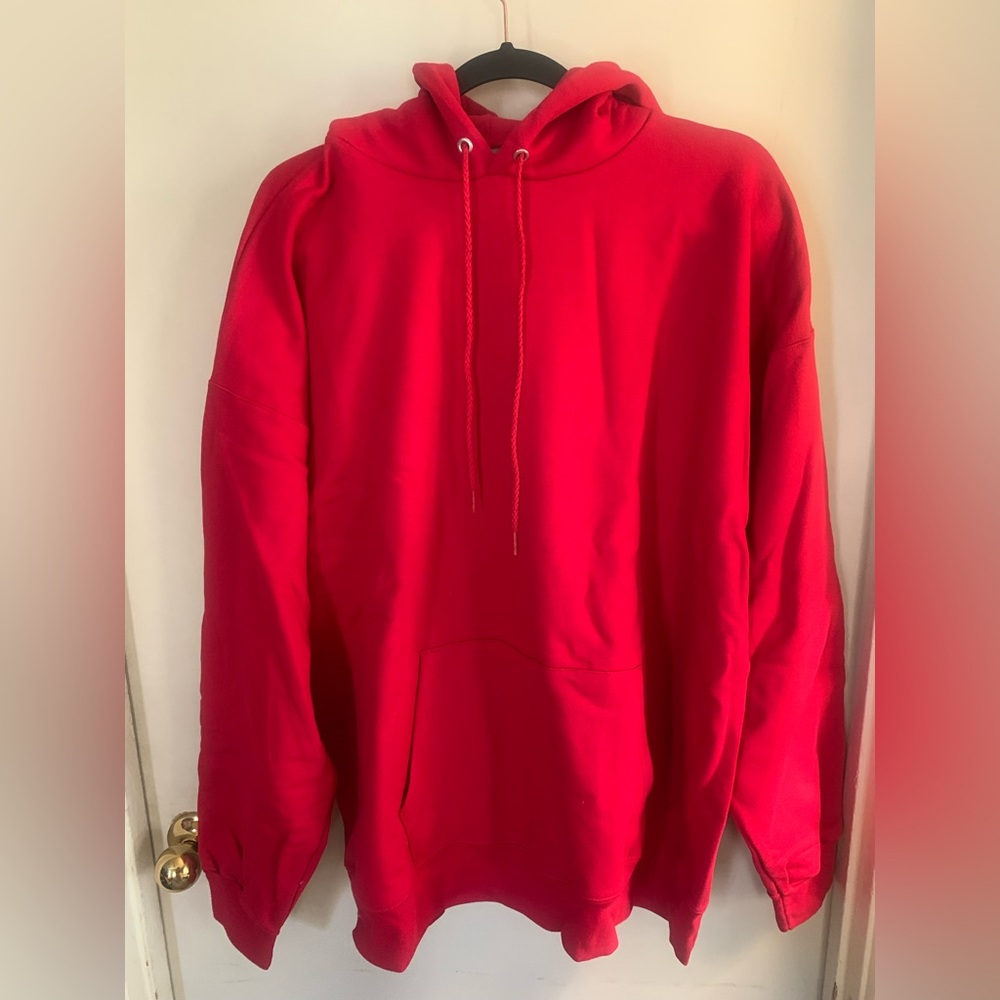 Hanes Ultimate Cotton Hoodie in Deep Red Size XL